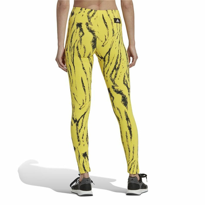 Colanți Sport de Damă Adidas Future Icons Animal-Print Galben