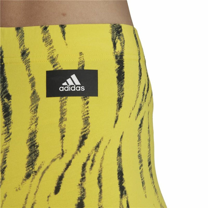 Colanți Sport de Damă Adidas Future Icons Animal-Print Galben