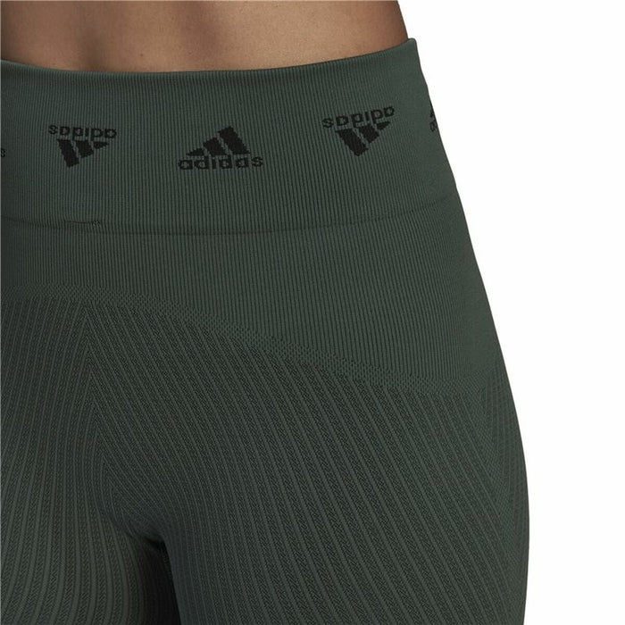 Colanți Sport de Damă Adidas Aeroknit Branded 7/8 Tight Verde