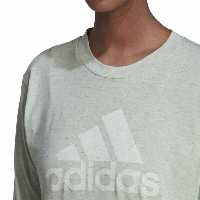 Tricou cu Mânecă Lungă Femei Adidas Future Icons Bej