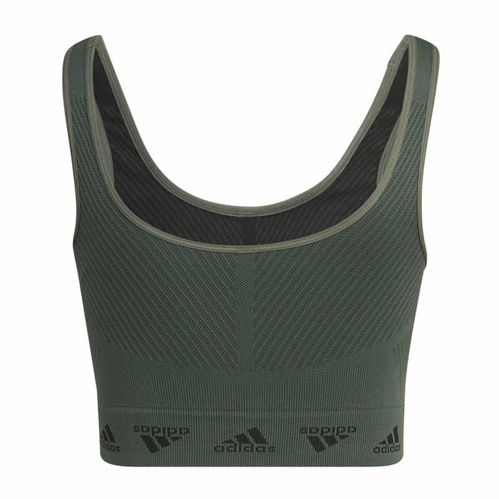 Sutien Sport Adidas Aeroknit Măslină