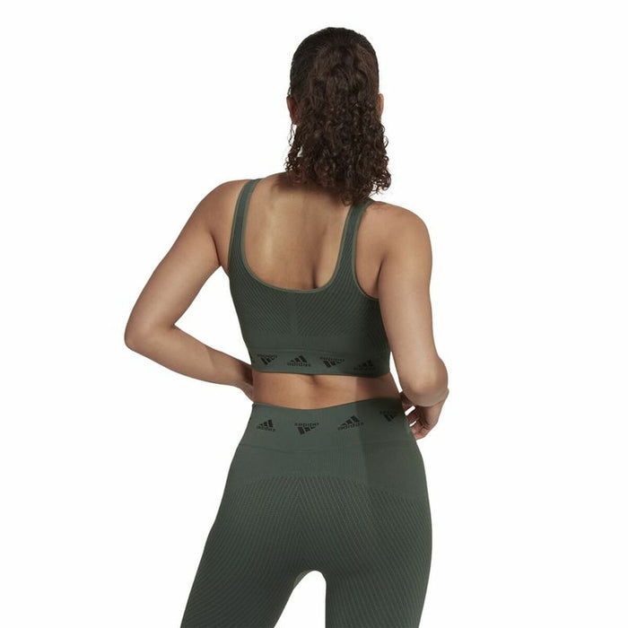Sutien Sport Adidas Aeroknit Măslină