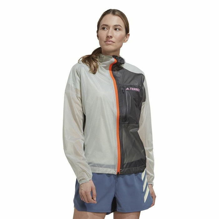 Jachetă Rezistentă la Vânt Adidas Agr Rain JW Alb Gri