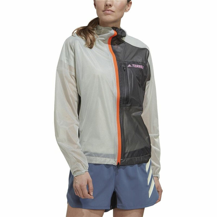 Jachetă Rezistentă la Vânt Adidas Agr Rain JW Alb Gri