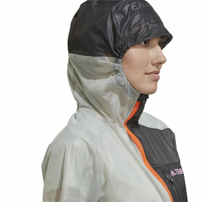 Jachetă Rezistentă la Vânt Adidas Agr Rain JW Alb Gri