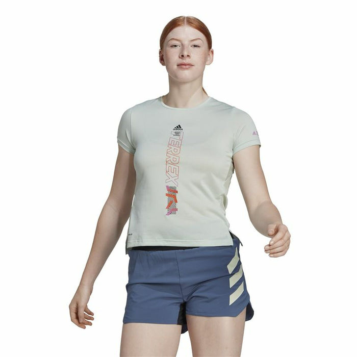 Tricou cu Mânecă Scurtă Femei Adidas Agravic Alb cald