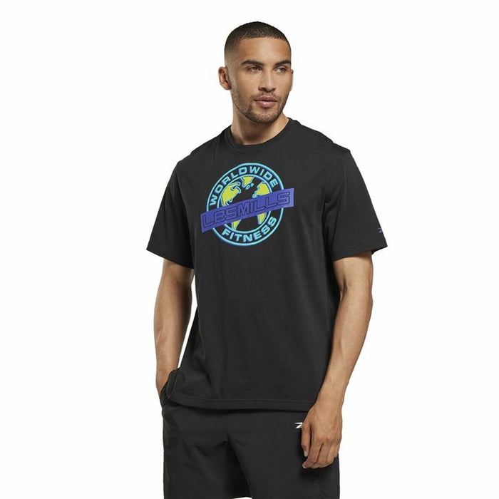 Tricou cu Mânecă Scurtă Bărbați Reebok Les Mills® Oversized Graphic Negru