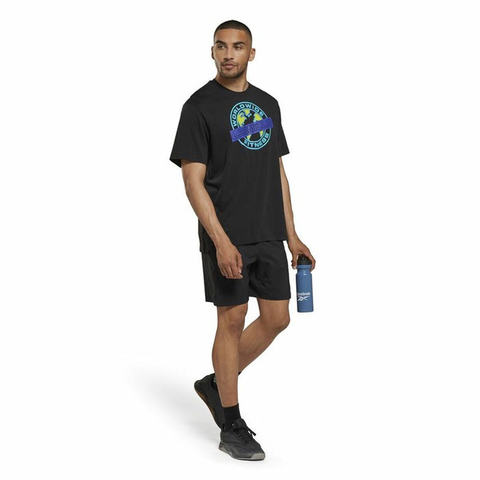 Tricou cu Mânecă Scurtă Bărbați Reebok Les Mills® Oversized Graphic Negru