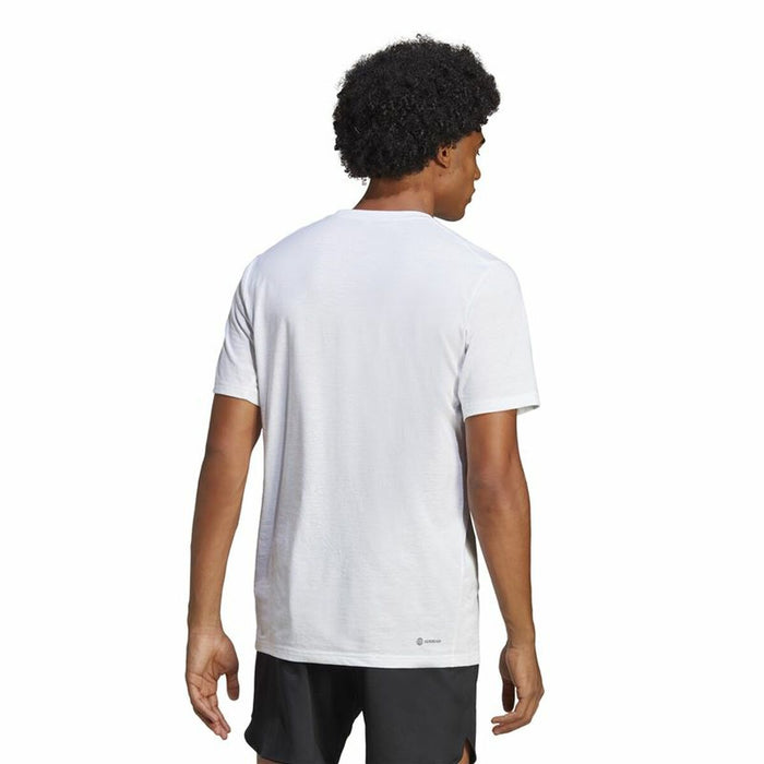 Tricou cu Mânecă Scurtă Bărbați Adidas Train Essentials Alb