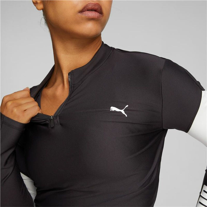Tricou cu Mânecă Lungă de Damă Puma Fit Eversculpt 1/4 Negru