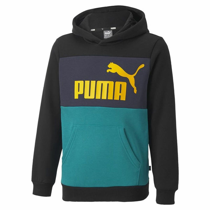 Hanorac cu Glugă Copii Puma Essentials+ Colourblock Youth Negru