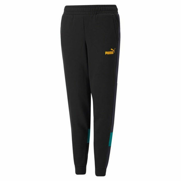 Pantalon de Trening pentru Copii Puma Essentials+ Colorblock Negru Băieți
