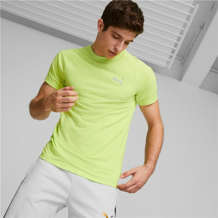 Tricou cu Mânecă Scurtă Bărbați Puma Evostripe Verde