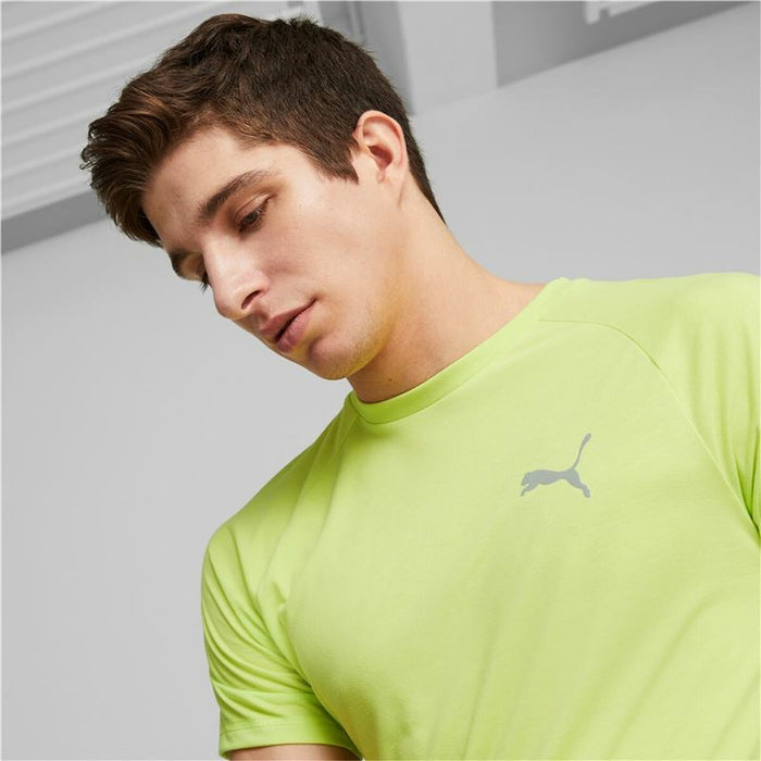 Tricou cu Mânecă Scurtă Bărbați Puma Evostripe Verde