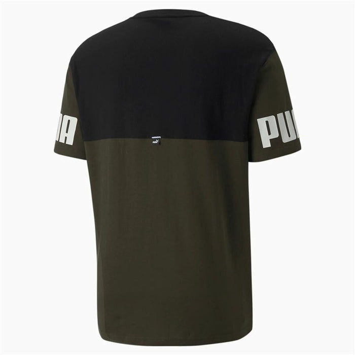Tricou Sport cu Mânecă Scurtă Puma Power Colorblock Negru