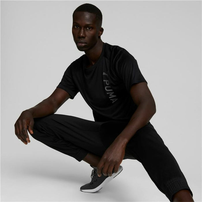 Tricou cu Mânecă Scurtă Bărbați Puma Fit Negru Bărbați