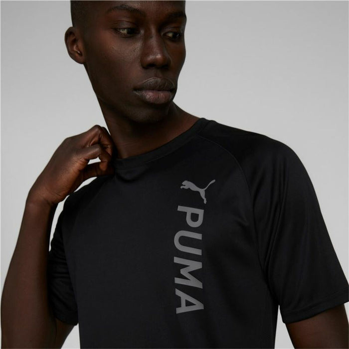 Tricou cu Mânecă Scurtă Bărbați Puma Fit Negru Bărbați