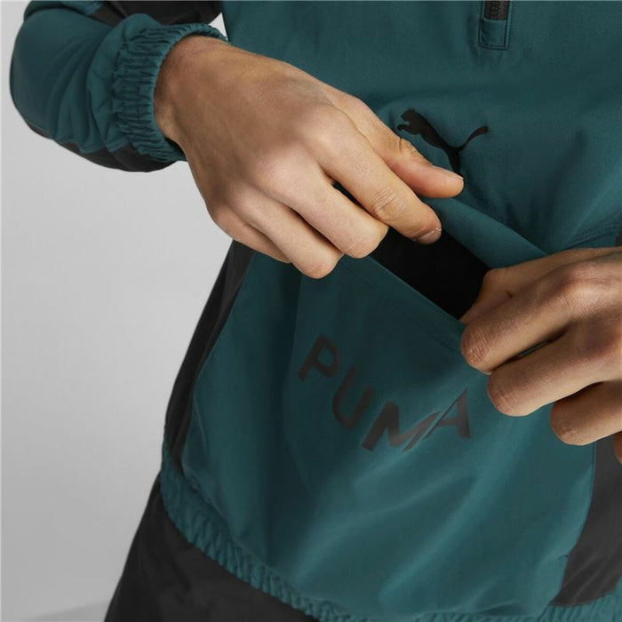Hanorac fără Glugă Bărbați Puma Fit Woven Training Verde