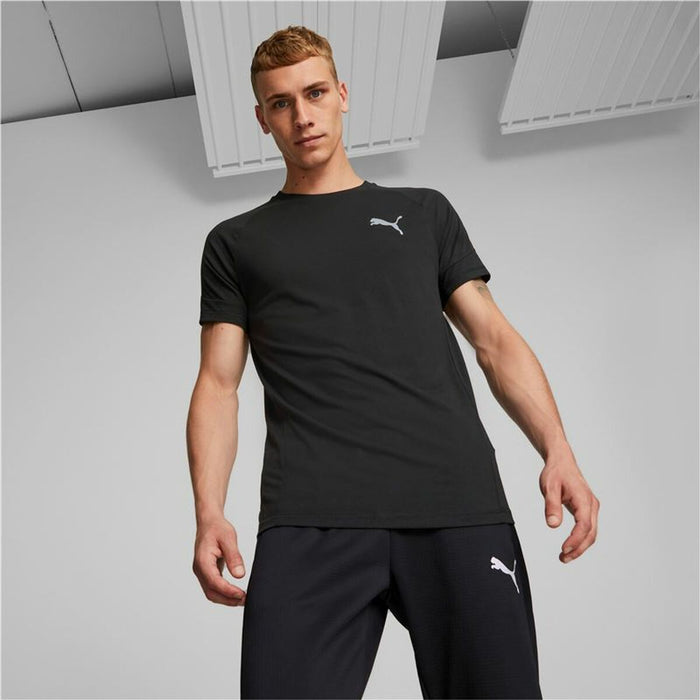 Tricou cu Mânecă Scurtă Bărbați Puma Evostripe Negru Bărbați