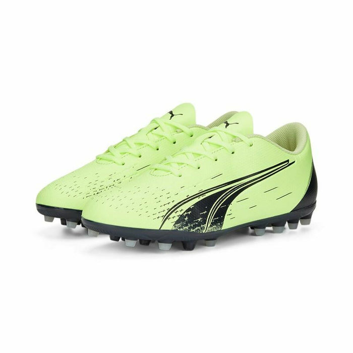 Ghete de Fotbal pentru Copii Puma Ultra Play MG Jr Verde lămâie Unisex
