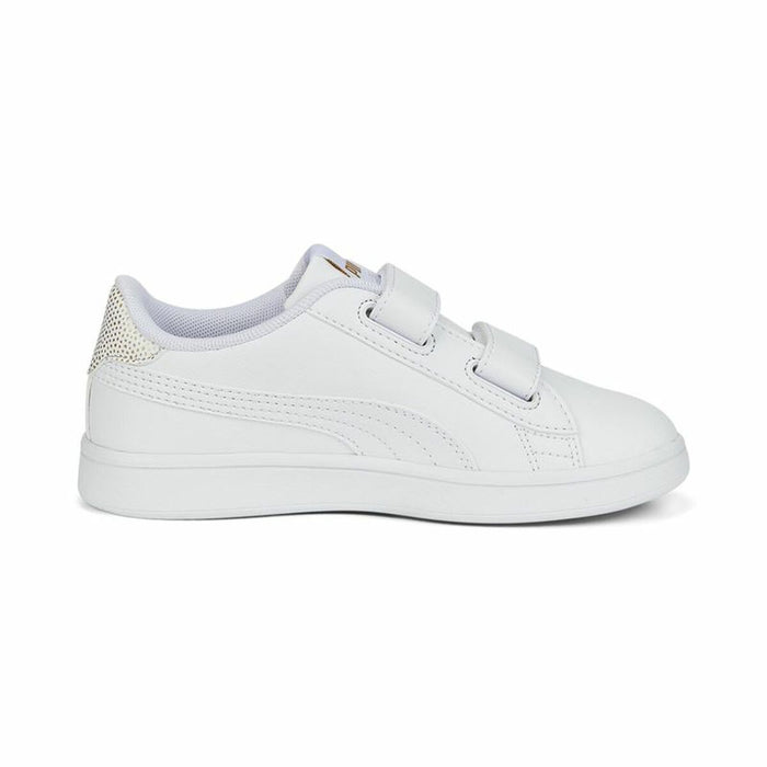 Adidași pentru Copii Puma Smash v2 Metallics Alb