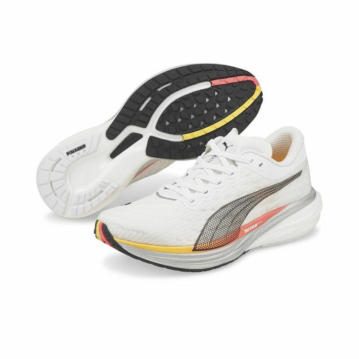 Încălțăminte de Running pentru Adulți Puma Deviate Nitro Alb Bărbați