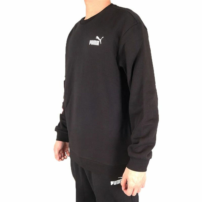 Hanorac fără Glugă Bărbați Puma Repeat Graphic  Negru