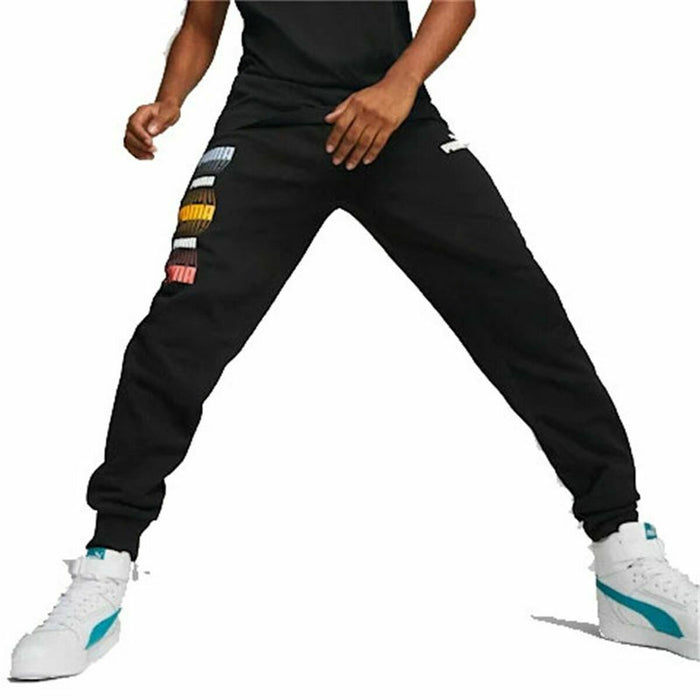 Pantaloni pentru Adulți Puma  Logo Repeat  Negru Bărbați