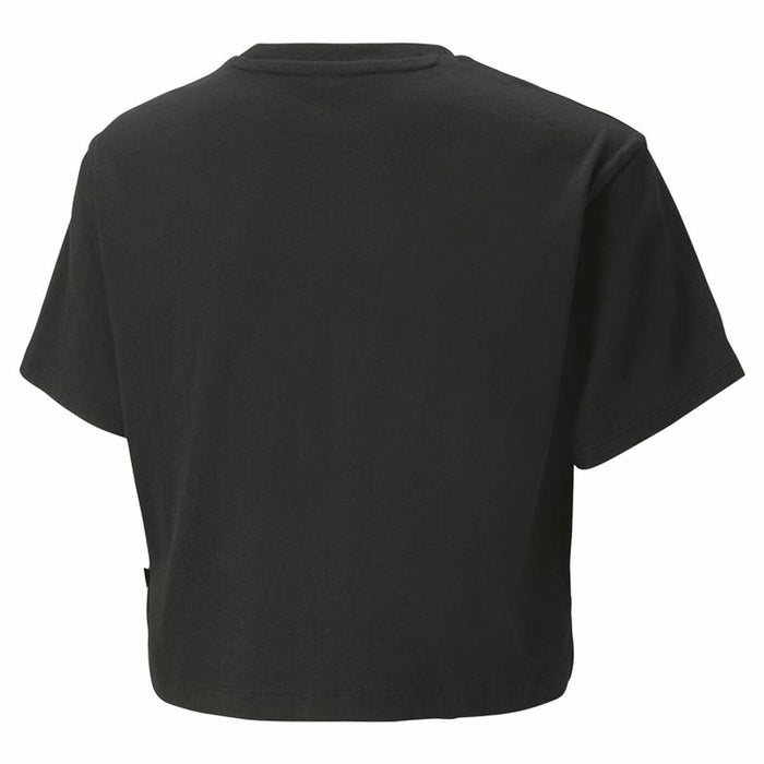 Tricou cu Mânecă Scurtă pentru Copii Puma Logo Cropped  Negru