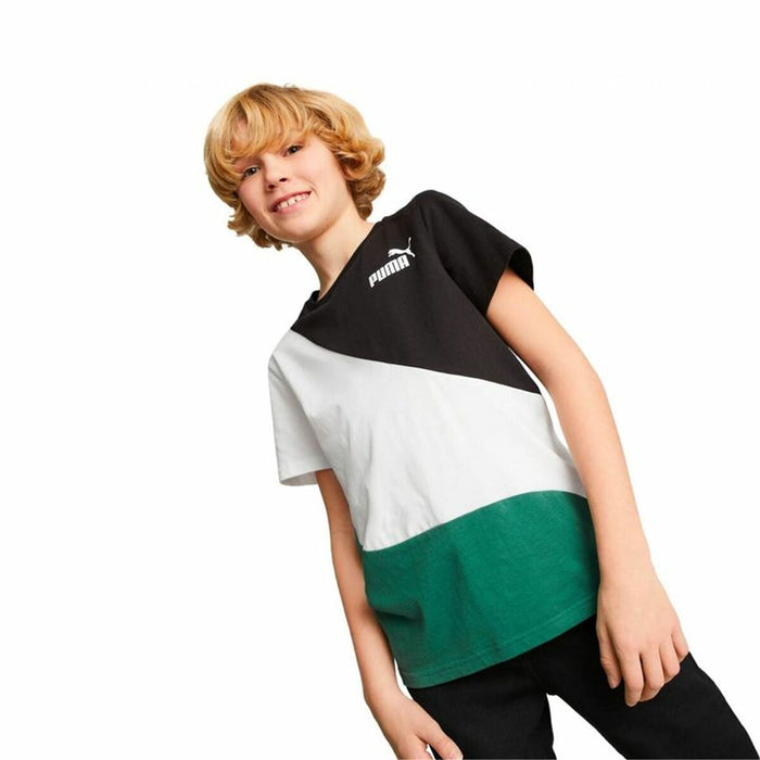 Tricou cu Mânecă Scurtă Copii Puma Power Cat B Verde