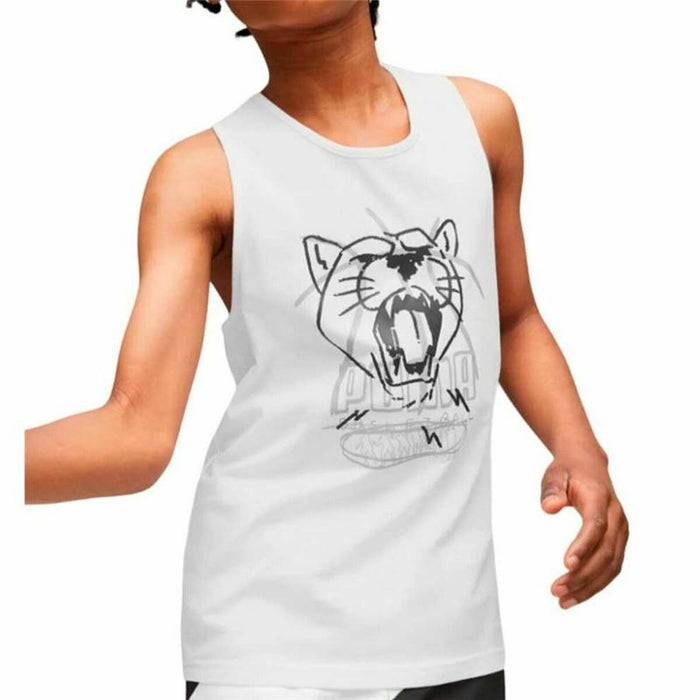 Tricou de baschet Puma Tank B Alb