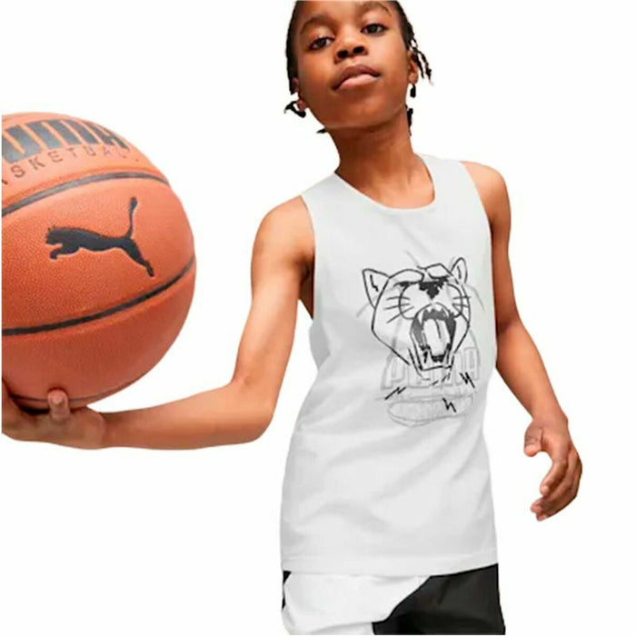 Tricou de baschet Puma Tank B Alb