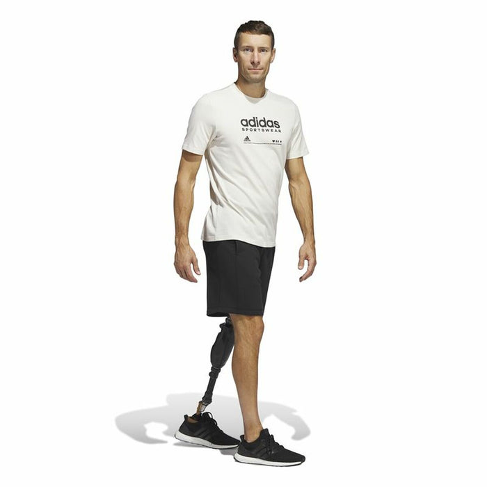 Tricou cu Mânecă Scurtă Bărbați Adidas Lounge Alb