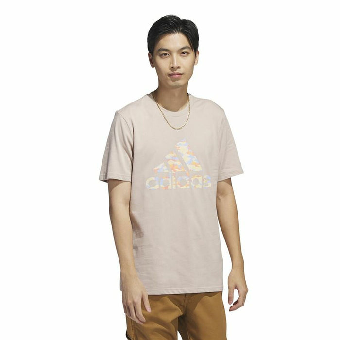 Tricou cu Mânecă Scurtă Bărbați Adidas Bej Camuflaj