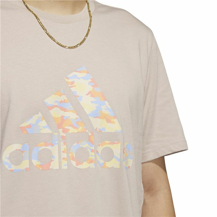 Tricou cu Mânecă Scurtă Bărbați Adidas Bej Camuflaj