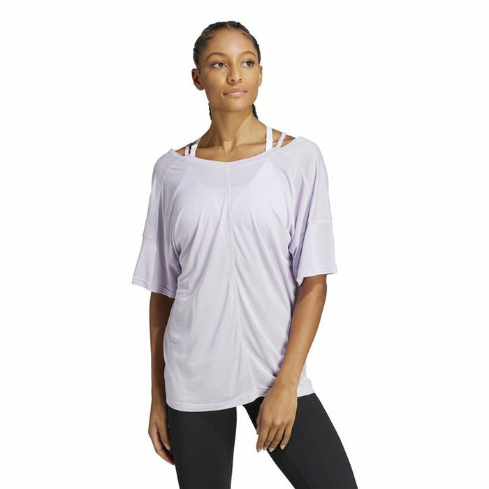 Tricou cu Mânecă Scurtă Femei Adidas Studio Oversized Liliachiu
