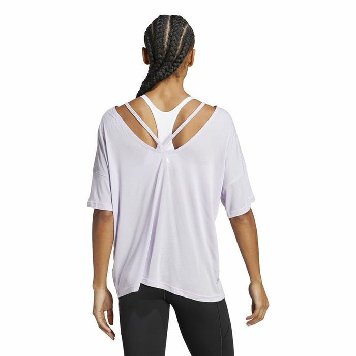 Tricou cu Mânecă Scurtă Femei Adidas Studio Oversized Liliachiu