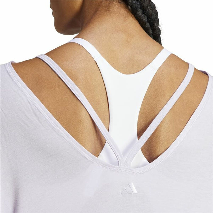 Tricou cu Mânecă Scurtă Femei Adidas Studio Oversized Liliachiu