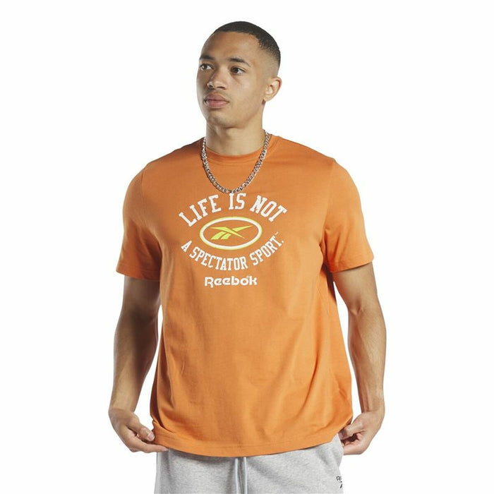Tricou cu Mânecă Scurtă Bărbați Reebok Graphic Series Portocaliu