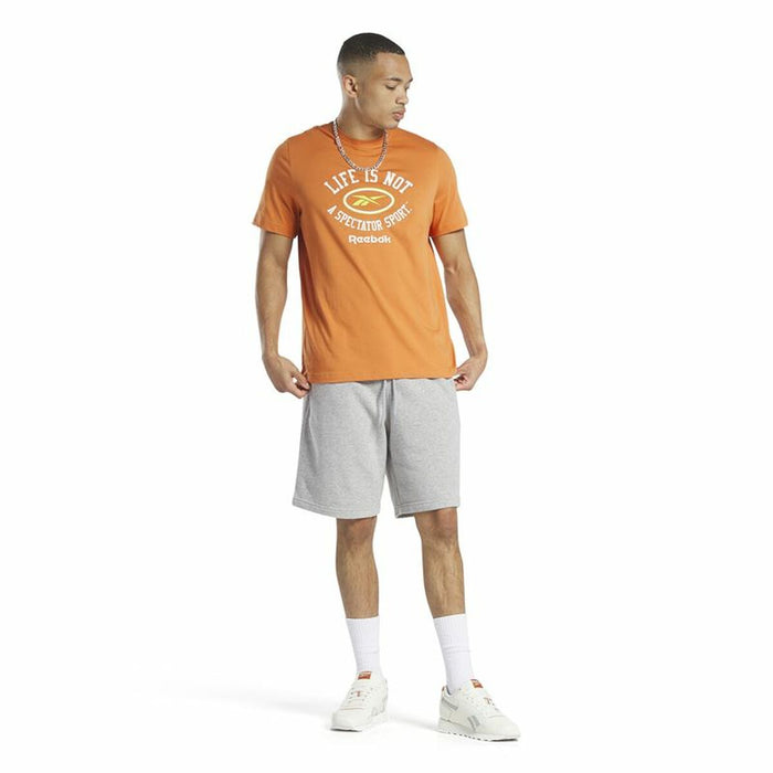 Tricou cu Mânecă Scurtă Bărbați Reebok Graphic Series Portocaliu