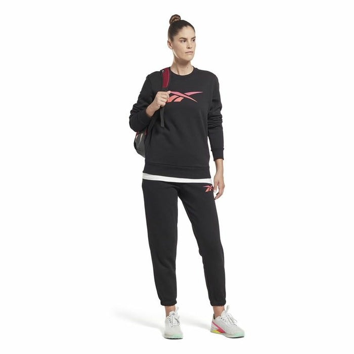 Hanorac fără Glugă Femei Reebok Vector Graphic Crew Negru
