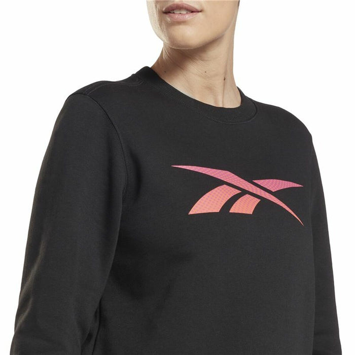 Hanorac fără Glugă Femei Reebok Vector Graphic Crew Negru