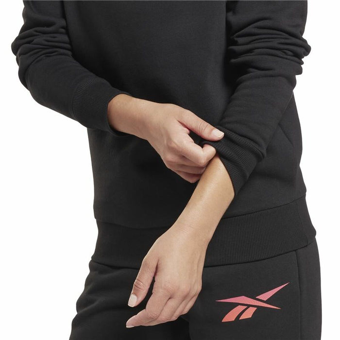 Hanorac fără Glugă Femei Reebok Vector Graphic Crew Negru