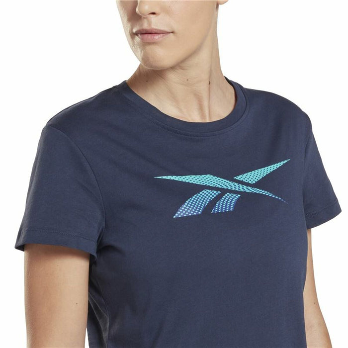 Tricou cu Mânecă Scurtă Femei Reebok Doorbuster Graphic  Albastru închis