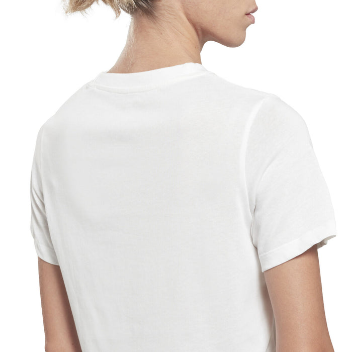 Tricou cu Mânecă Scurtă Femei Reebok  RI BL CROP TEE HT6207 Alb