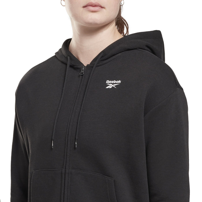 Hanorac cu Glugă și Fermoar Femei Reebok  RI SL FRENCH TERRY H54754 Negru