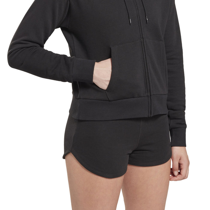 Hanorac cu Glugă și Fermoar Femei Reebok  RI SL FRENCH TERRY H54754 Negru
