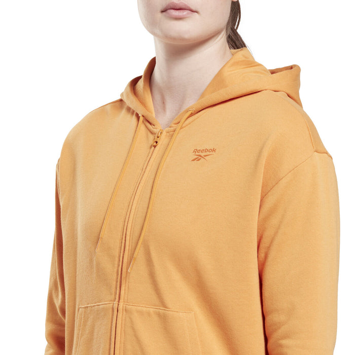 Hanorac cu Glugă și Fermoar Femei Reebok  RI SL FRENCH TERRY H54756  Portocaliu