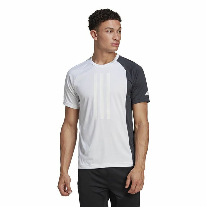 Tricou cu Mânecă Scurtă Bărbați Adidas  ColourBlock Alb