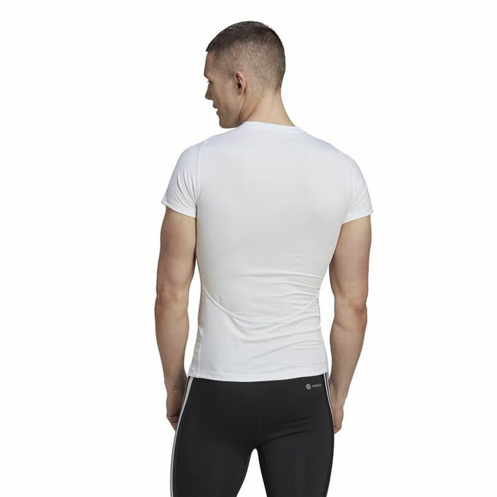 Tricou cu Mânecă Scurtă Bărbați Adidas techfit Graphic  Alb